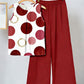 Womens Sleeveless Irregular Tank Top And Pants Fashionable Printed Two-Piece Set