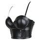 Women's Back Breasted PU Leather Sling Corset