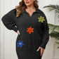 Wool Embroidery Flower Stitching Woolen Skirt