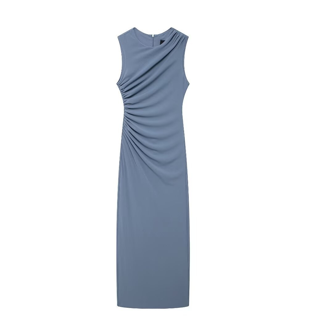 Robe jupe midi décontractée sans manches