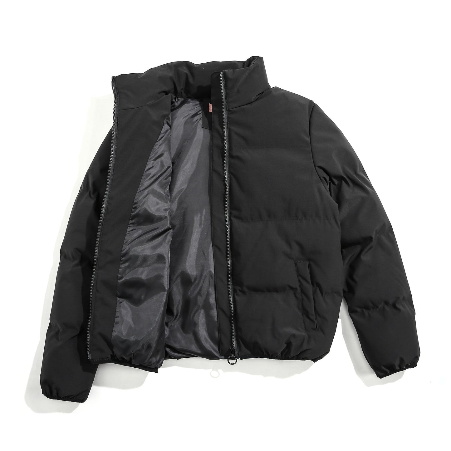 Solid Color Short Padded Coat  Bread Coat Stand-up Collar Coat