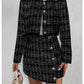 Heavy Industry Knitting Classic Style Jacket Half Body Skirt Outfit