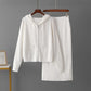 Women's Solid Color Fashion Niche Fashion Light Diamond Hooded Skirt Outfit