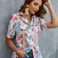 White Mid-sleeve Pullover Stitching Print Fashion Business Temperament Commuting