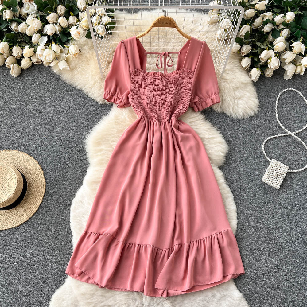 French-style Vintage Platycodon Fairy Dress New Gentle Summer Design
