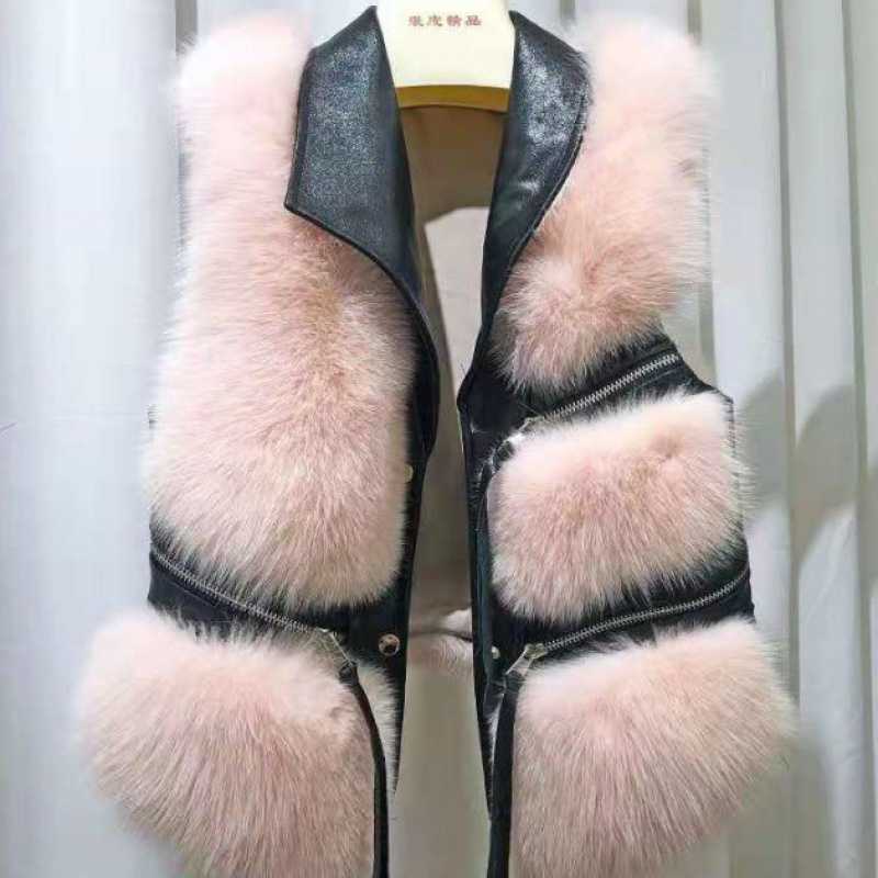 Women's Leather Vest Jacket Winter New Korean Version