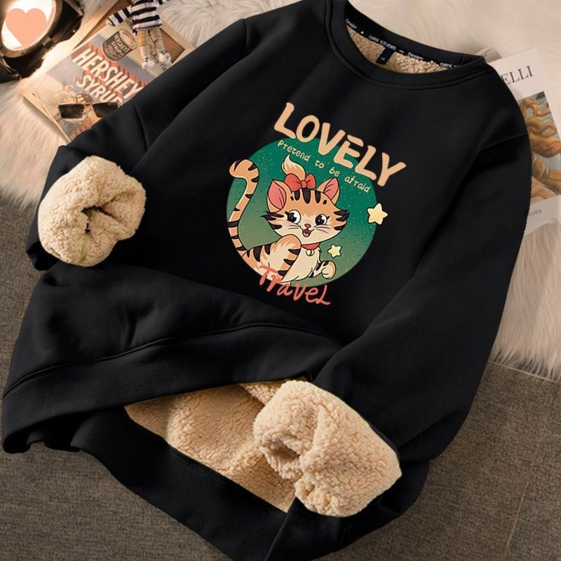 Fashion Thickened Printed Sweater For Women