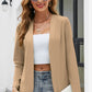 Slim-fit Long Sleeve Pure Color All-matching Collarless Cardigan Small Suit Coat Shawl