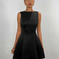 Solid-color A-line Sleeveless Slim-fit Elegant Tea Party Dress