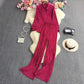 Socialite Temperament Leisure High Waist Drape Pleated Wide-leg Trousers