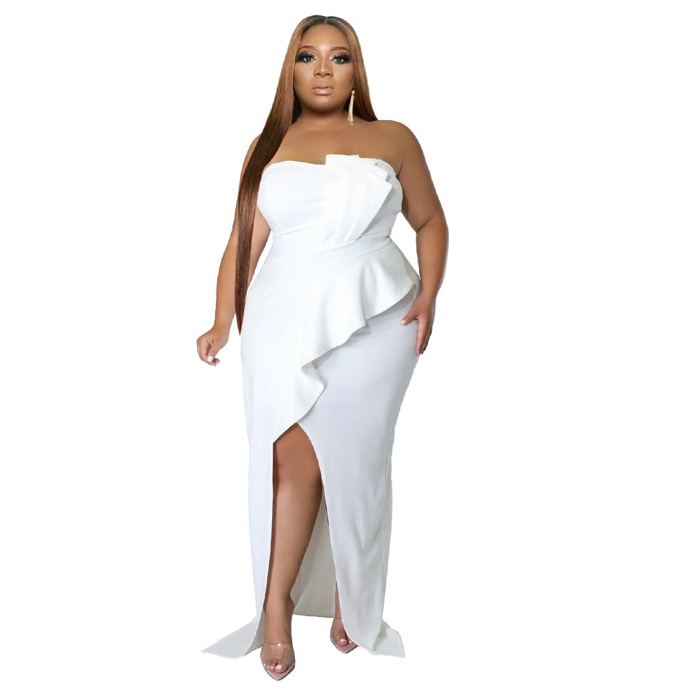 Women's Elegant High-Waisted Sexy Bodycon Split Dress