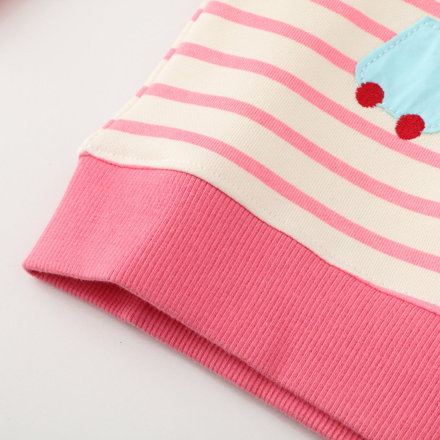 Cartoon Striped Girls Top Sweater