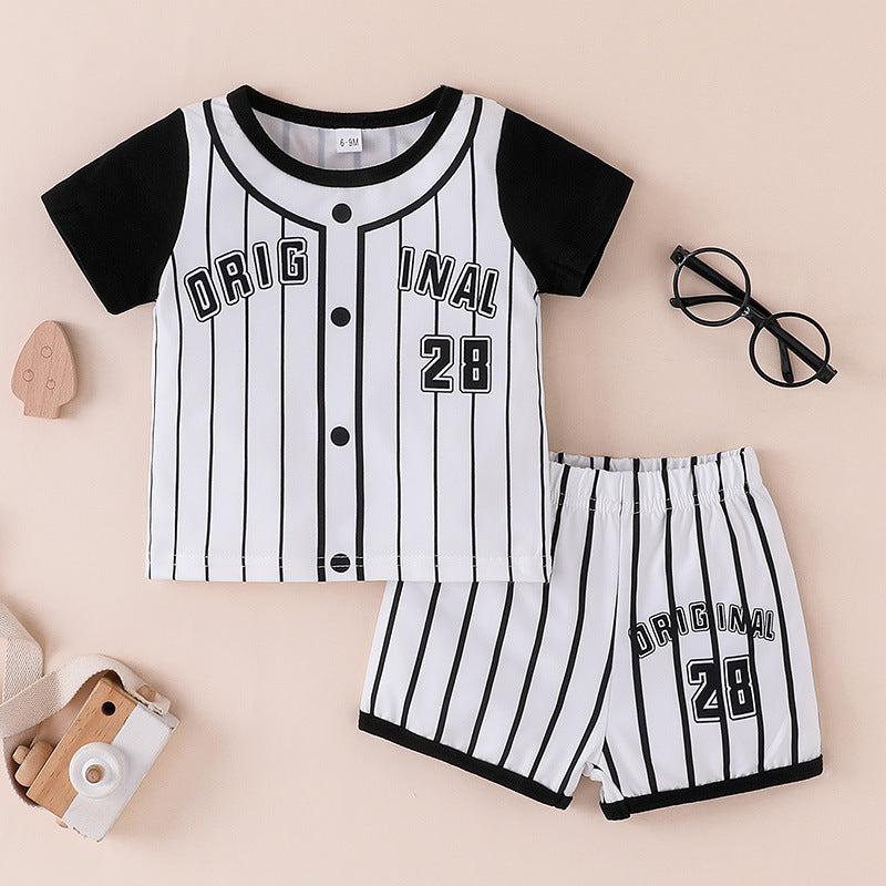Children's Summer Short-sleeved T-shirt Shorts Two-piece Set