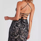 European And American Elegant Sequins Word Collar Dress