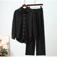 Chemise ample à manches longues et pantalon large, tenue décontractée, nouvelle collection automne et hiver