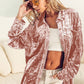 Women's Fashion Long Sleeve Polo Collar Solid Color Loose Shirt