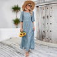 Djellaba Loose Round Neck Shirt With Half Sleeve Dress