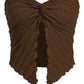 European And American Fashion Pleated Twist Tube Top Backless Top
