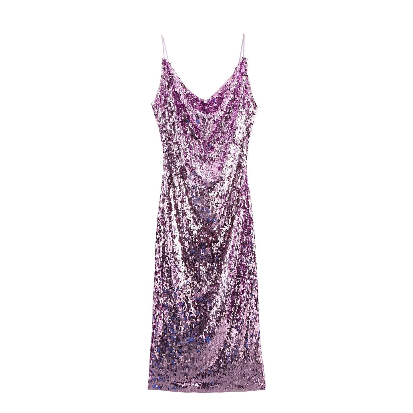 Robe jupe mi-longue élégante à la mode européenne et américaine avec décoration en perles