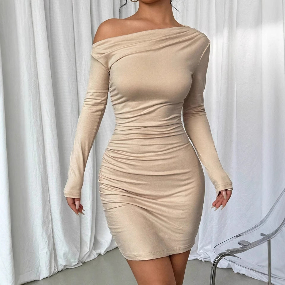 Robe à manches longues confortable et décontractée pour femme