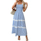 High-waisted Striped Lace Slip Dress