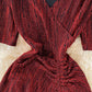Shiny Silk Dress Temperament Goddess Waist Small Buttocks