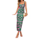 Robe sexy à bretelles spaghetti et imprimé floral pour femme américaine