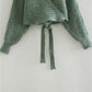 Women's Fashion V Neck Double Cardigan Knit Sweater