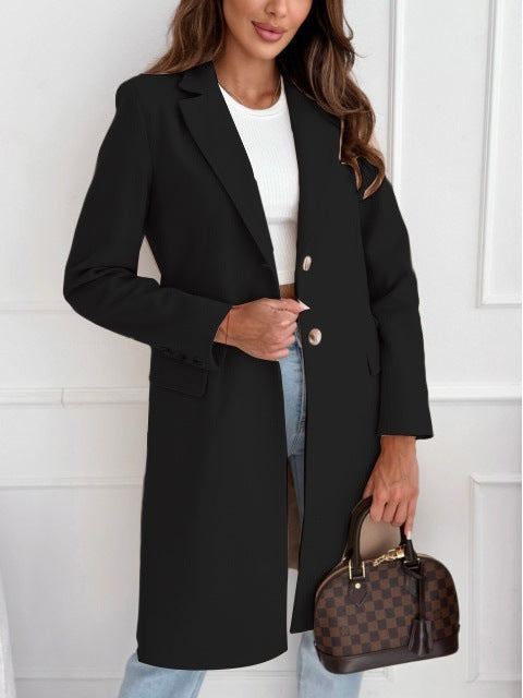 Manteau mi-long en laine à boutons Simplicity