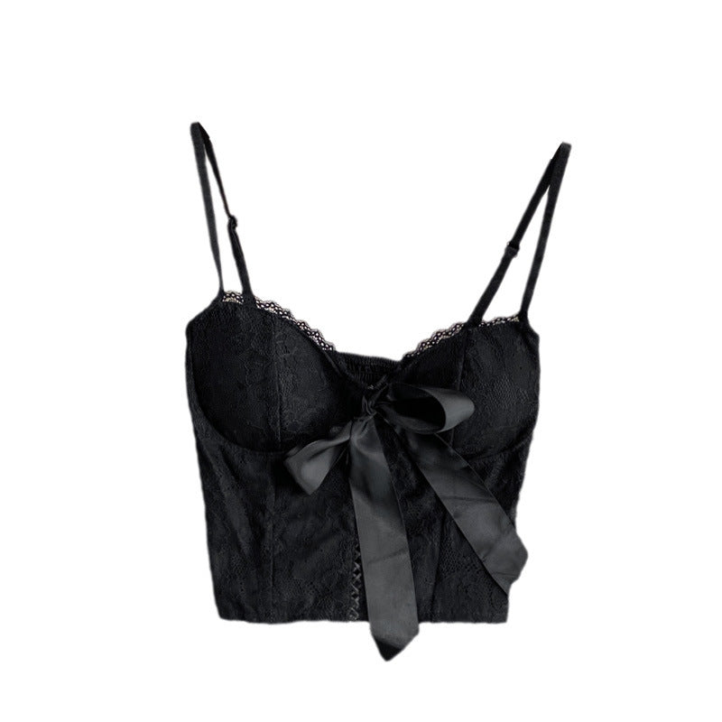 Lace Camisole With Slim Eyelashes And Beautiful Back