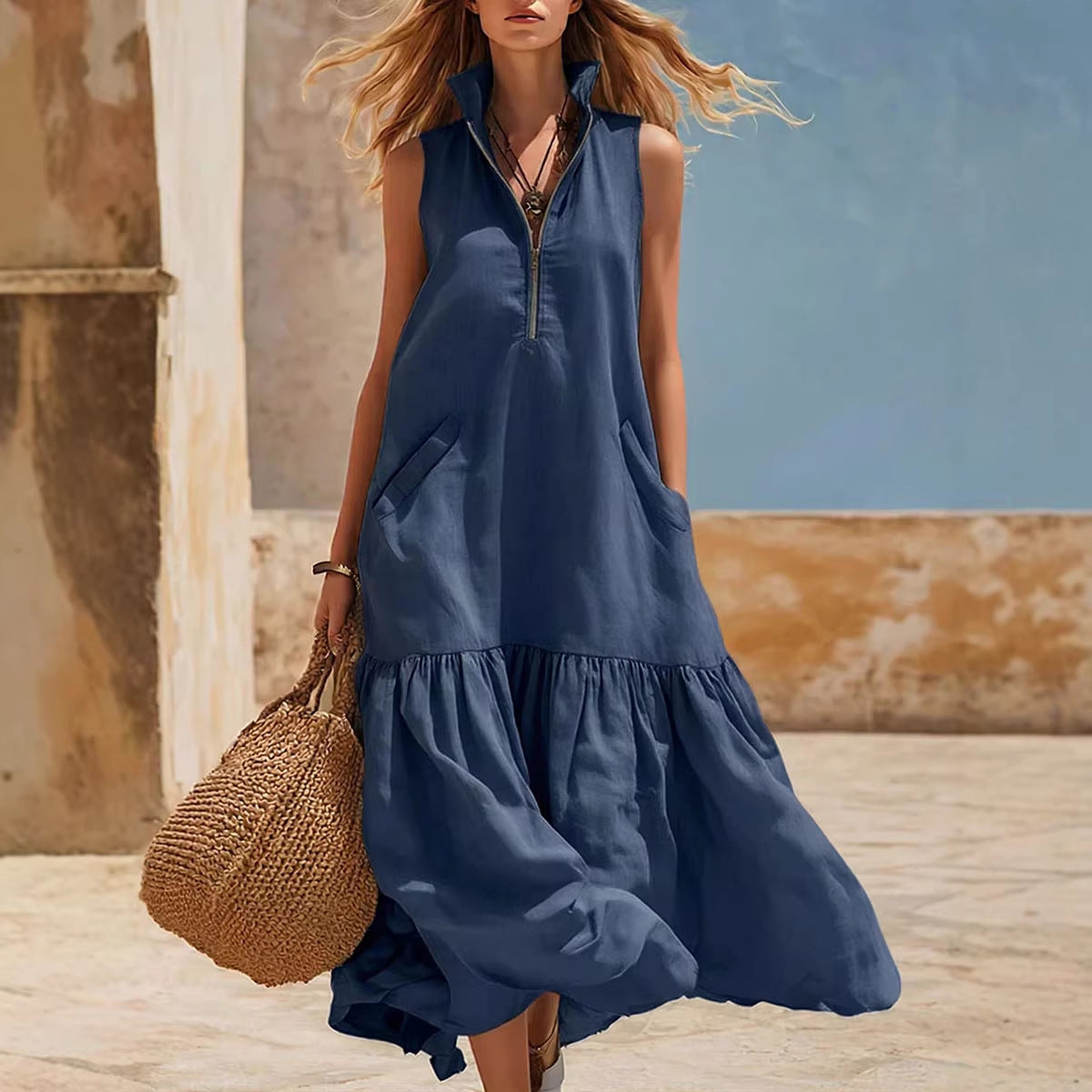 Resort-style Loose Casual Dress For Women