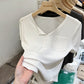 Women's Half-open Round Neck Solid Color Fashion Pocket Waist-tight T-shirt