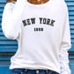 NEW Colors Sweatshirts Velvet Winter Women's NEW YORK