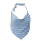 Rhinestone Halter Spaghetti Straps Fashion Slim Vest