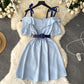 Adorable Designer-style Waist-cinching Lace-up Dress