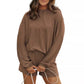 Women's Long-sleeve Shirt Shorts Two-piece Set