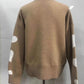 Pull cœur pour femme, cardigan simple boutonnage, manteau en tricot, vêtements d'extérieur
