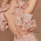 Women's Cut-out Ruffled Sleeveless Waist-controlled Large Hem Dress