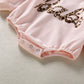 Pink Thread Long-sleeved Printed Romper