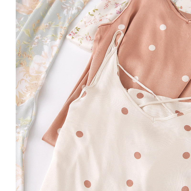 Fashion Print Cross Slip Dress For Women