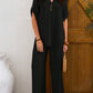 Loose Leisure Suit Solid Color Short-sleeved Trousers