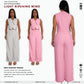 Stylish Minimalist Sleeveless Wide Leg Womens Suit
