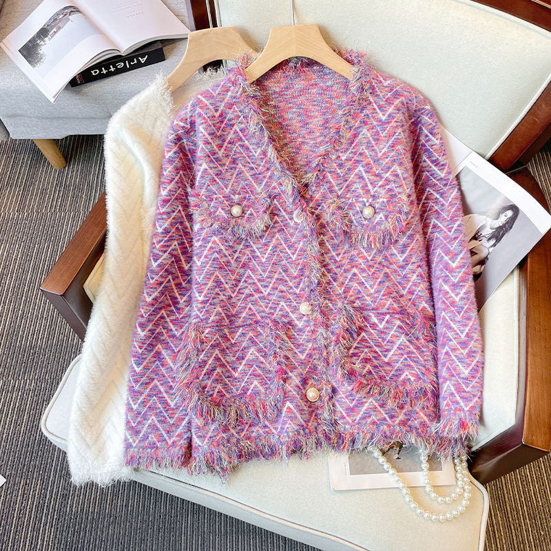 Women's Fringed Knitted Cardigan Coat
