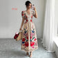 Positioned Print Dress Womens Summer Slimming Suit-Like
