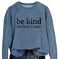 All-matching Women's Letter Simplicity Top