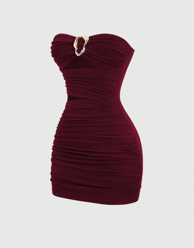 Sexy Stylish Sheer Form-fitting Tube Dress