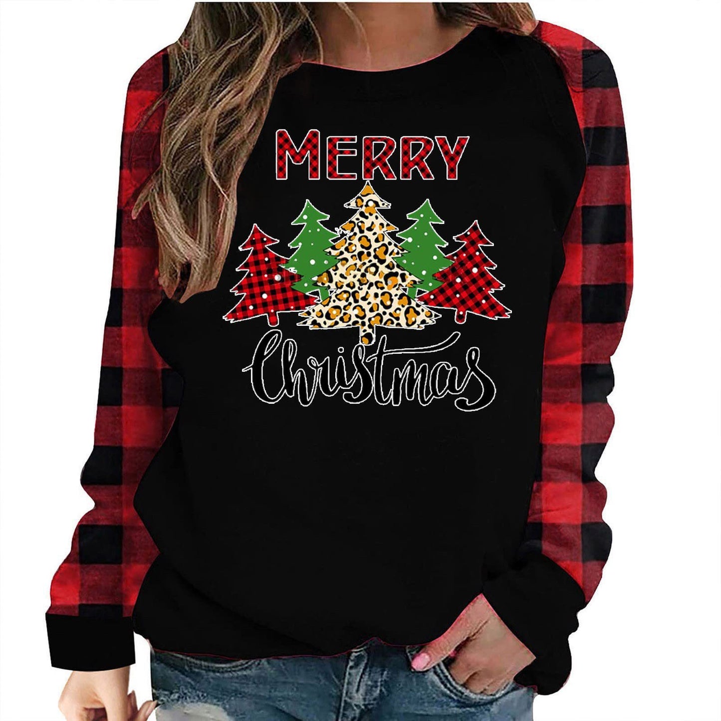Pull ample imprimé 3D de Noël