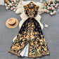 Women's Short-sleeved Chiffon Printed Dress