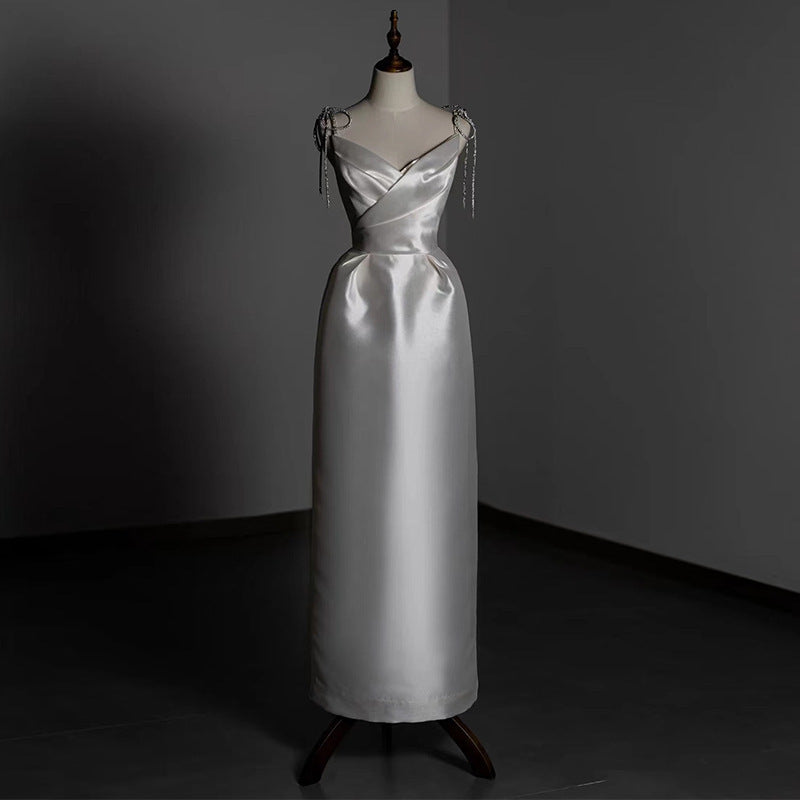 Robe-jupe en satin à imprimé floral, simple et légère, pour sortir