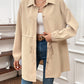 Women's Fashionable Elegant Drawstring Waist Loose Long Sleeve Top